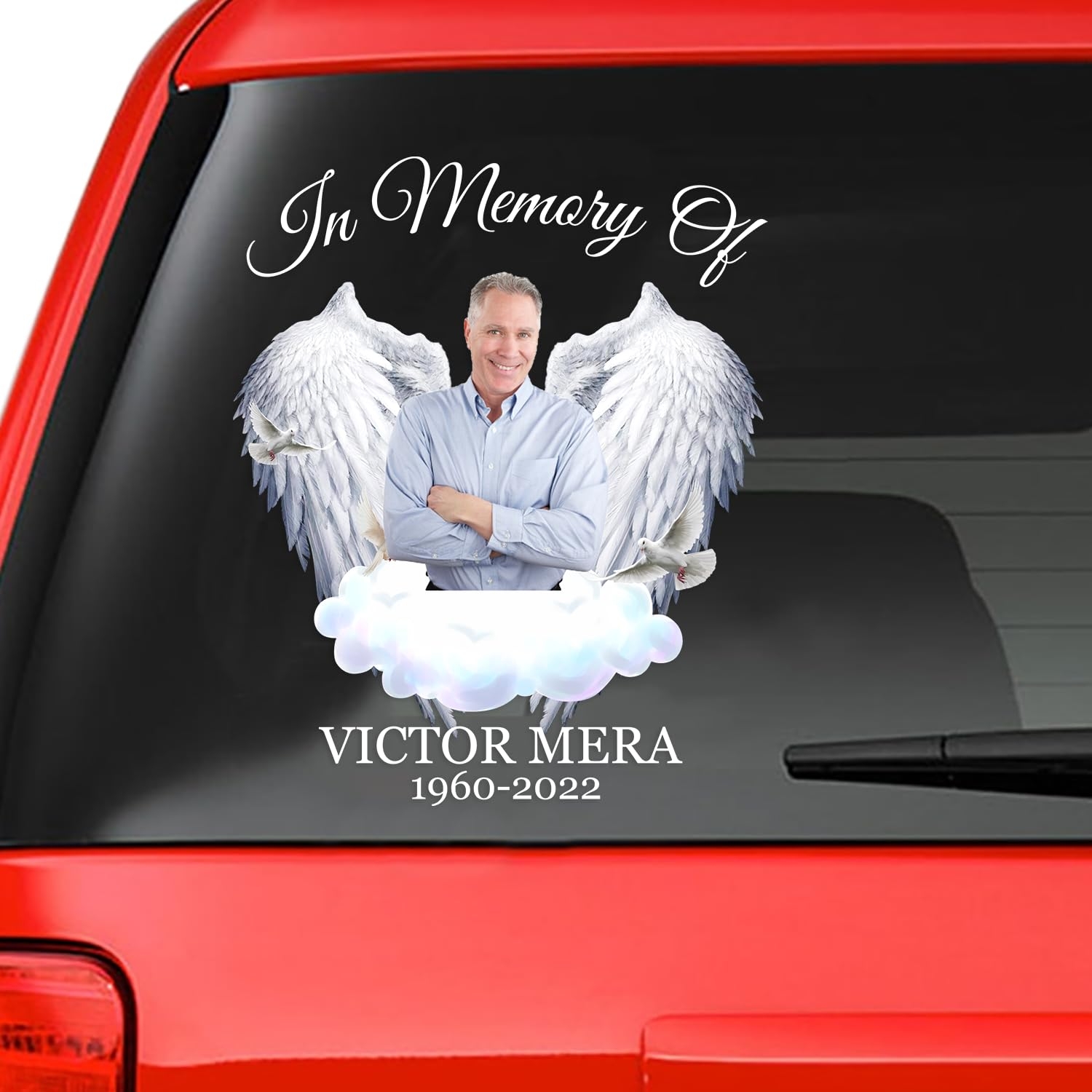 Amazon In Memory Personalized Decal Loss Of Loved One Car Sticker Watercolor Memorial In Memory Of Custom Portraits Memory Sticker Custom Photo Memorial Custom Name Date Custom Memory Stickers M