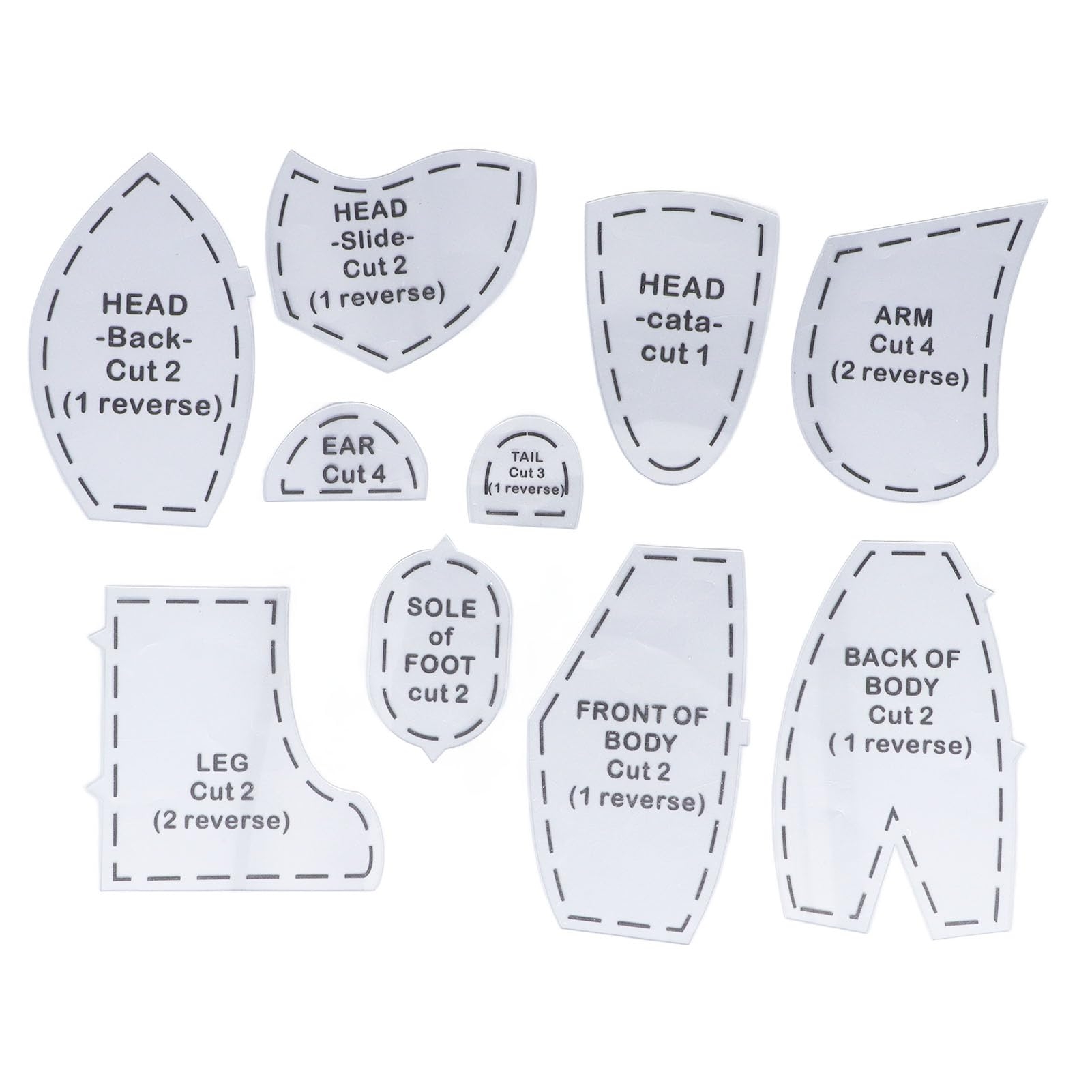 Amazon Keenso 10pcs Memory Bear Sewing Patterns Template Bear Sewing Template Set For Sewing M 12inch Arts Crafts Sewing