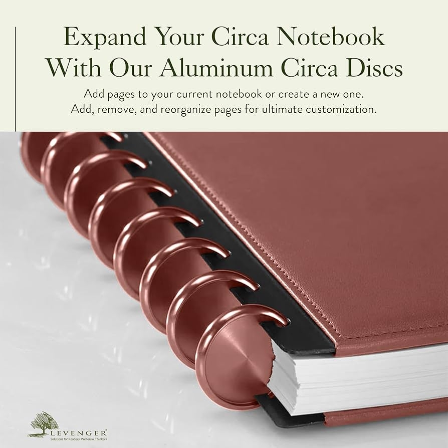 Amazon Levenger Aluminum Metal Circa Discs Binder Rings For Discbound Notebooks System 11 Pack Rose Gold 3 4 Inch 0889007106362 Office Products