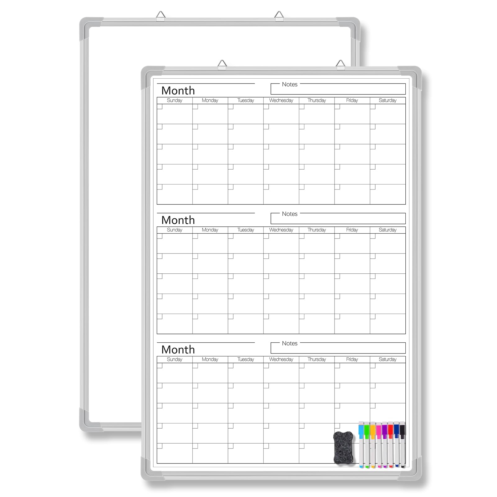 Amazon Lincia 36 X 24 Magnetic Vertical 3 Month Dry Erase Calendar For Wall Undated Horizontal Dry Erase Wall Calendar Planner Aluminum Frame Whiteboard For Home Office Projects Wall Fridge Office