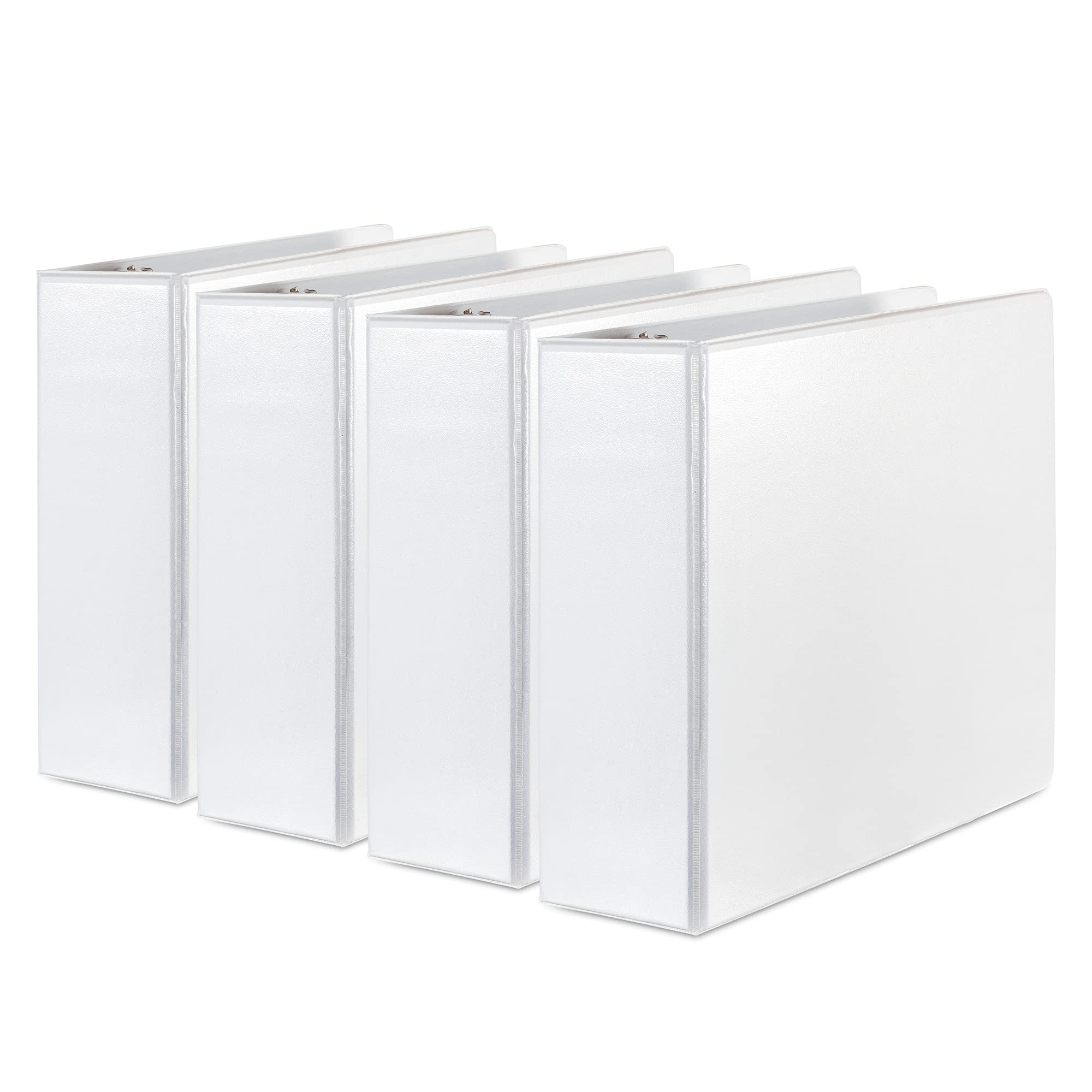 Amazon Manaloom 3 Ring Binder Heavy Duty Professional 4 Inch Extra Large Wide Clear View 8 5 X 11 Inch Letter 4 Pack White Office Products