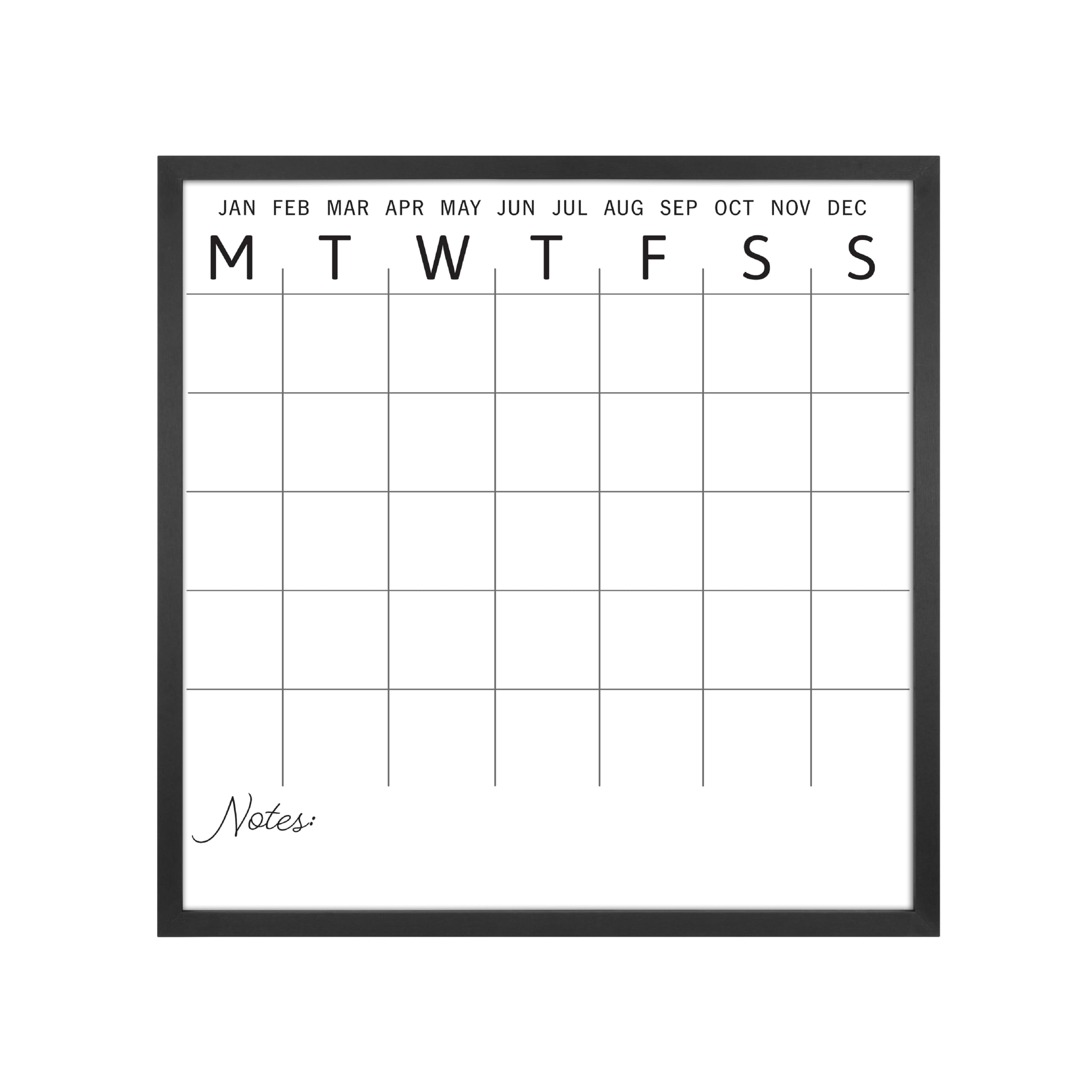Amazon MCS Dry Erase Calander 30x30 Black Framed Monthly Calendar For The Wall Stay Organized With Family Planner For Appointments Sports Events More Everything Else