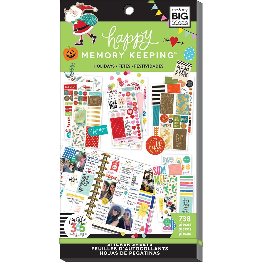 Amazon Me My BIG Ideas Sticker Value Pack For Big Planner The Happy Planner Scrapbooking Supplies Holidays Theme Multi Color Great For Projects Scrapbooks Albums 30