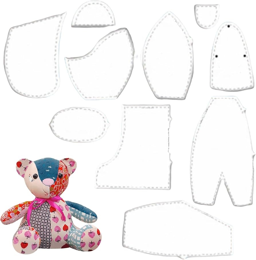 printable teddy bear sewing pattern