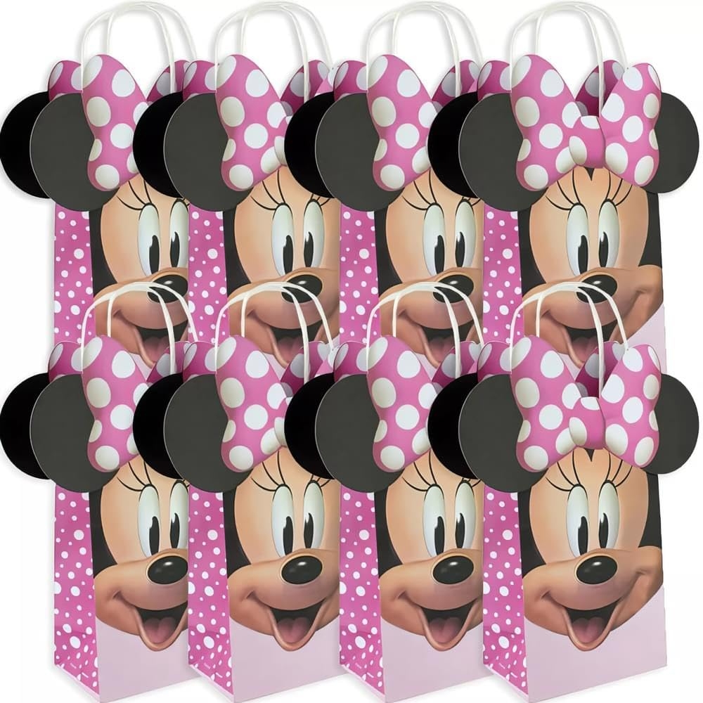 Amazon Minnie Mouse Forever DIY Party Favor Bags 8 25 X 5 X 3 25 Pack Of 8 Pink Treat Bags Perfect Paper Bags For Kids Birthday Baby Shower Themed Party More