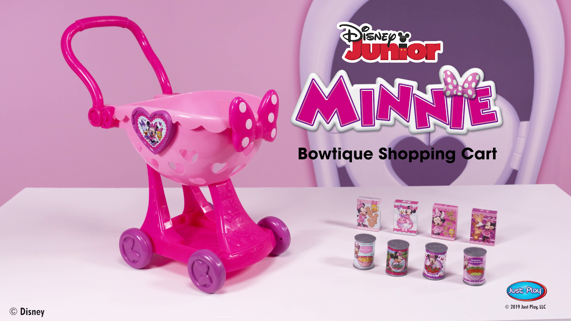 Amazon Minnie s Happy Helpers Bowtique Shopping Cart Officially Licensed Kids Toys For Ages 3 Up By Just Play Toys Games