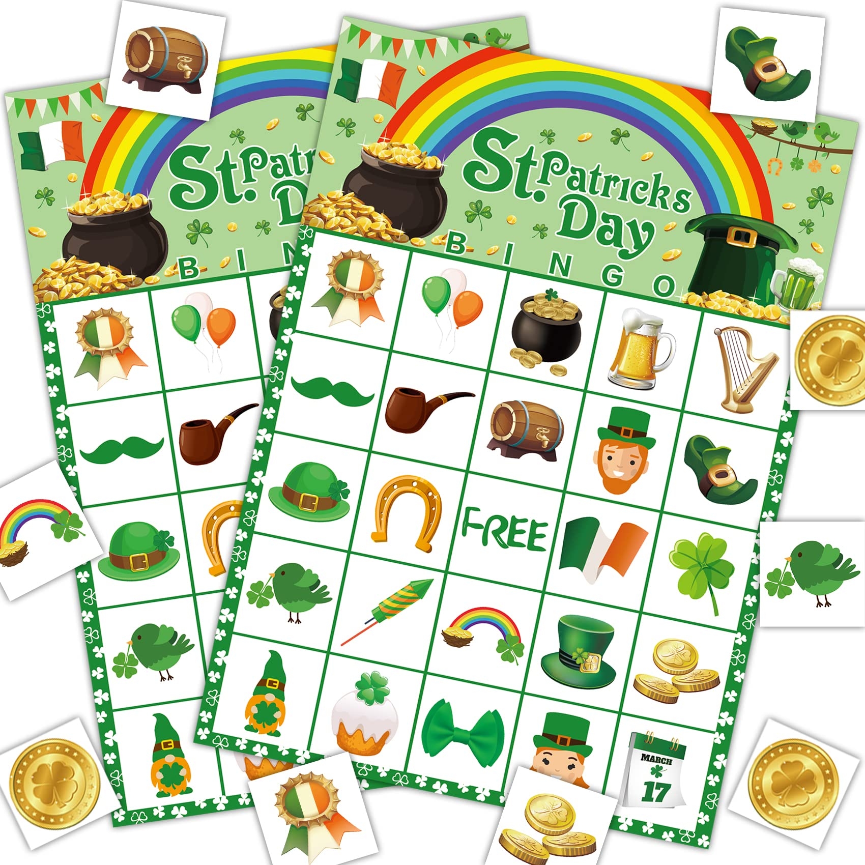Amazon MISS FANTASY St Patricks Day Bingo St Patricks Day Games For Kids Activity For Kids 24 Players St Patricks Bingo Card For Adults Kids St Patricks Day Party School Classroom Family Activities 