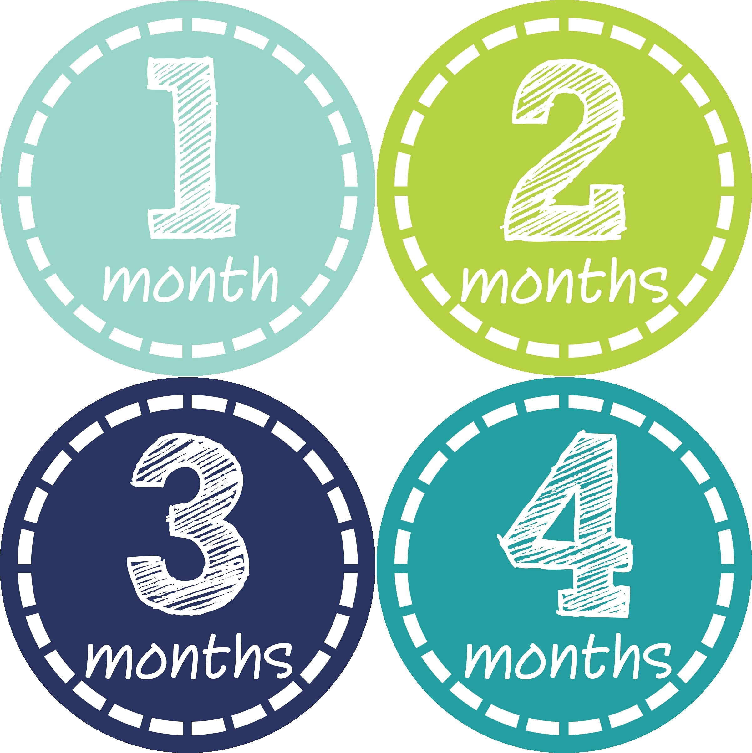 Amazon Months In Motion Baby Monthly Milestone Stickers Newborn Boy Stickers Style 113 Electronics