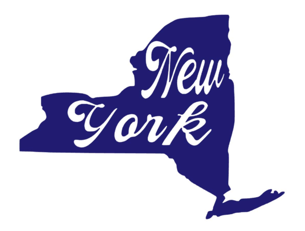 Amazon New York State Map I Love New York Vinyl Sticker Decals Pack Of 2 For Car Bumper Window Laptop Tablet Phone 10 X 7 7 Purple 