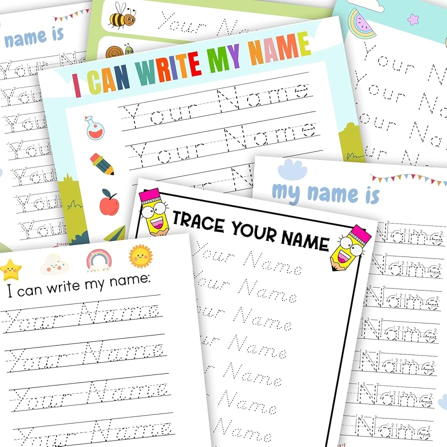 custom name tracing worksheets