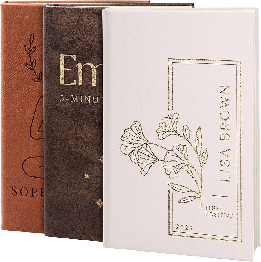 Amazon Personalized Notebook Journals To Write In For Women Men W Name White 9 Designs Colors Custom Notebook Diary For Girls Her Gifts From Him Engraved Lined Pages Gift For