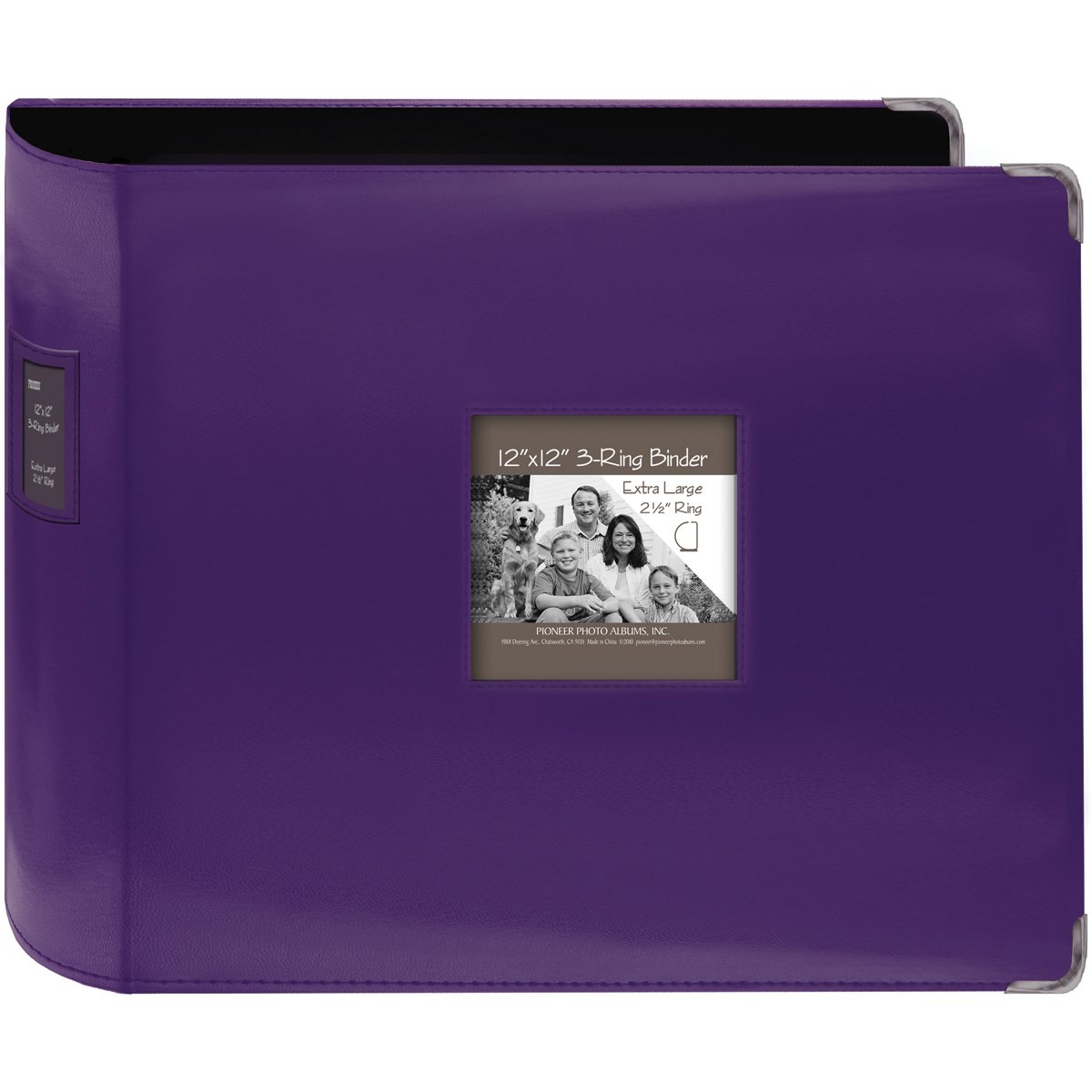 Amazon Pioneer Sewn Leatherette 3 Ring Binder 12 X12 Bright Purple Office Products