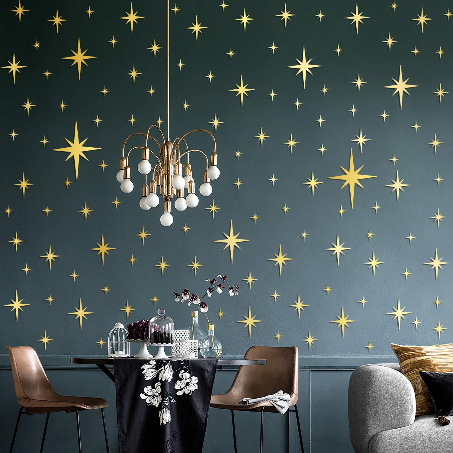 Amazon RAINBOW WSK 84 Pcs Star Mirror Wall Decals 3D Acrylic Mirror Wall Stickers Gold Sliver Star Decals Peel And Stick Star Wall Art For Home Boys Girls Bedroom Living Room Nursery