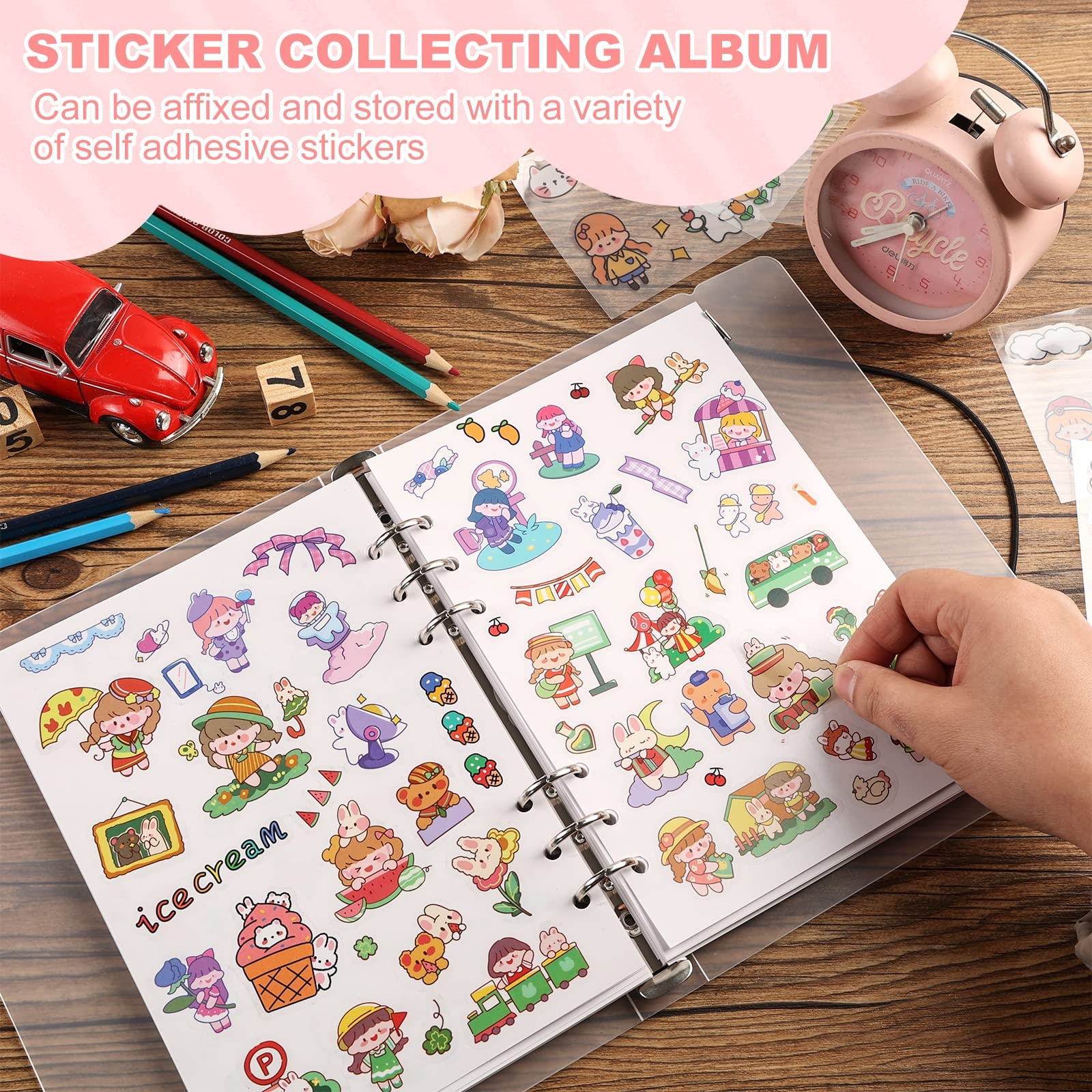 Amazon Reusable Sticker Book 100 Sheet Sticker Collecting Album Plus Size Toys Games