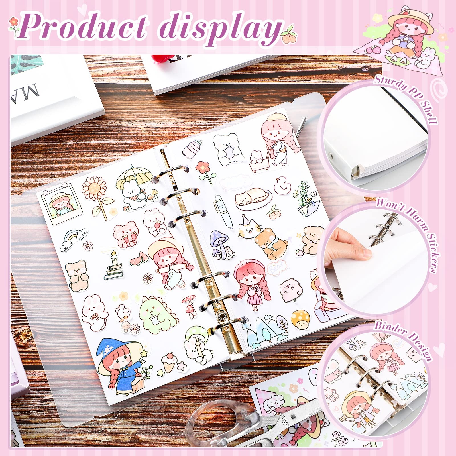 Amazon Spakon Sticker Collecting Album Sheets Reusable Book Sticker Collection Accessories For Collection Back To School Gifts A6 A5 2 Pieces A6 Office Products
