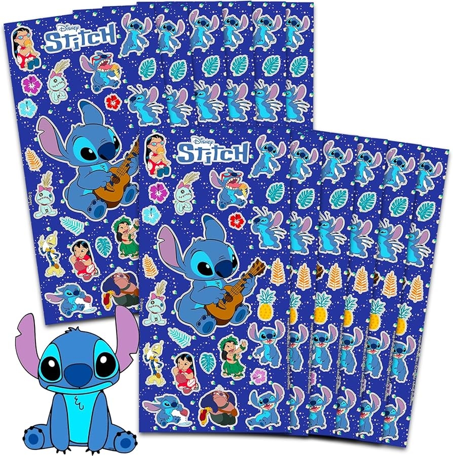 Amazon Stitch Party Favors For Boys Girls Stitch Stickers Sheet Bulk Bundle With 12 Pack Stitch Sticker Sheets For Kids Birthday Party Goodie Bags Lilo And Stitch Party