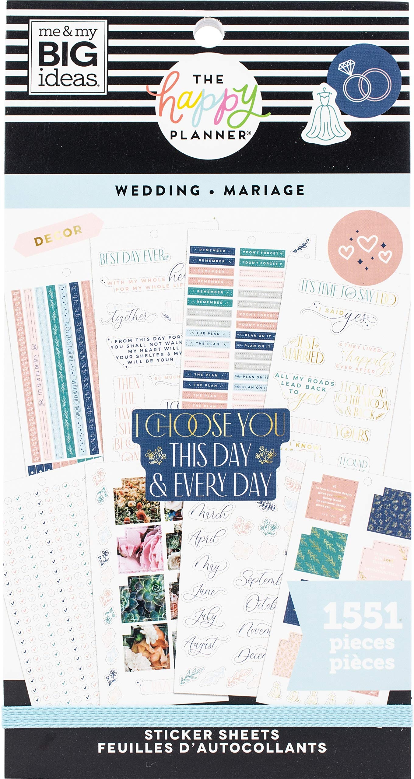 Amazon The Happy Planner Value Sticker Book Wedding 1551 Office Products