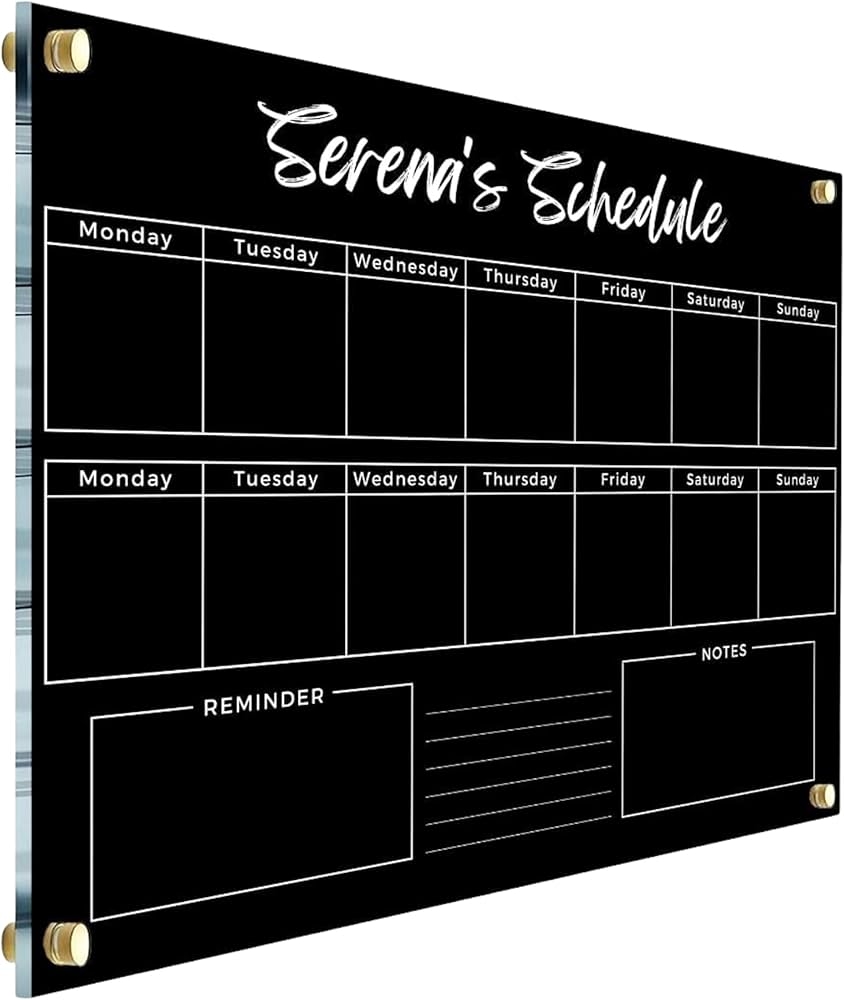 Amazon Two Week Planner Acrylic Personalized Calendar 2026 Dry Erase Board Dry Erase Calendar To Do List New Home Gift New Home Gift Housewarming Gift Home Kitchen
