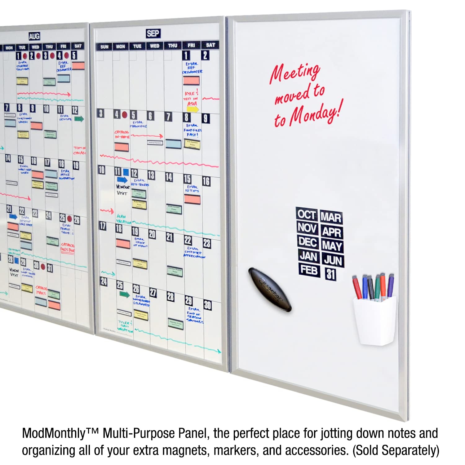 Amazon Ultimate Office Magnetic Dy Erase Whiteboard Modular Monthly Planning Calendar 1 Each Office Products