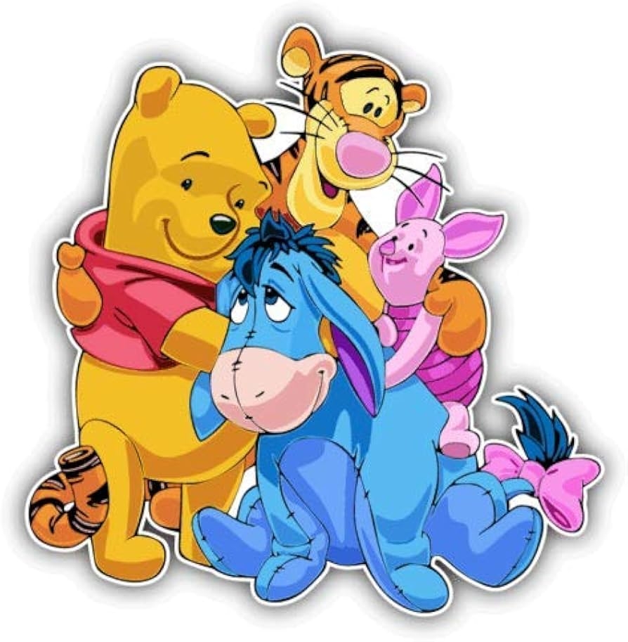 Amazon Winnie The Pooh Company Cute Cartoon Sticker Graphic Auto Wall Laptop Cell Truck Sticker For Windows Cars Trucks