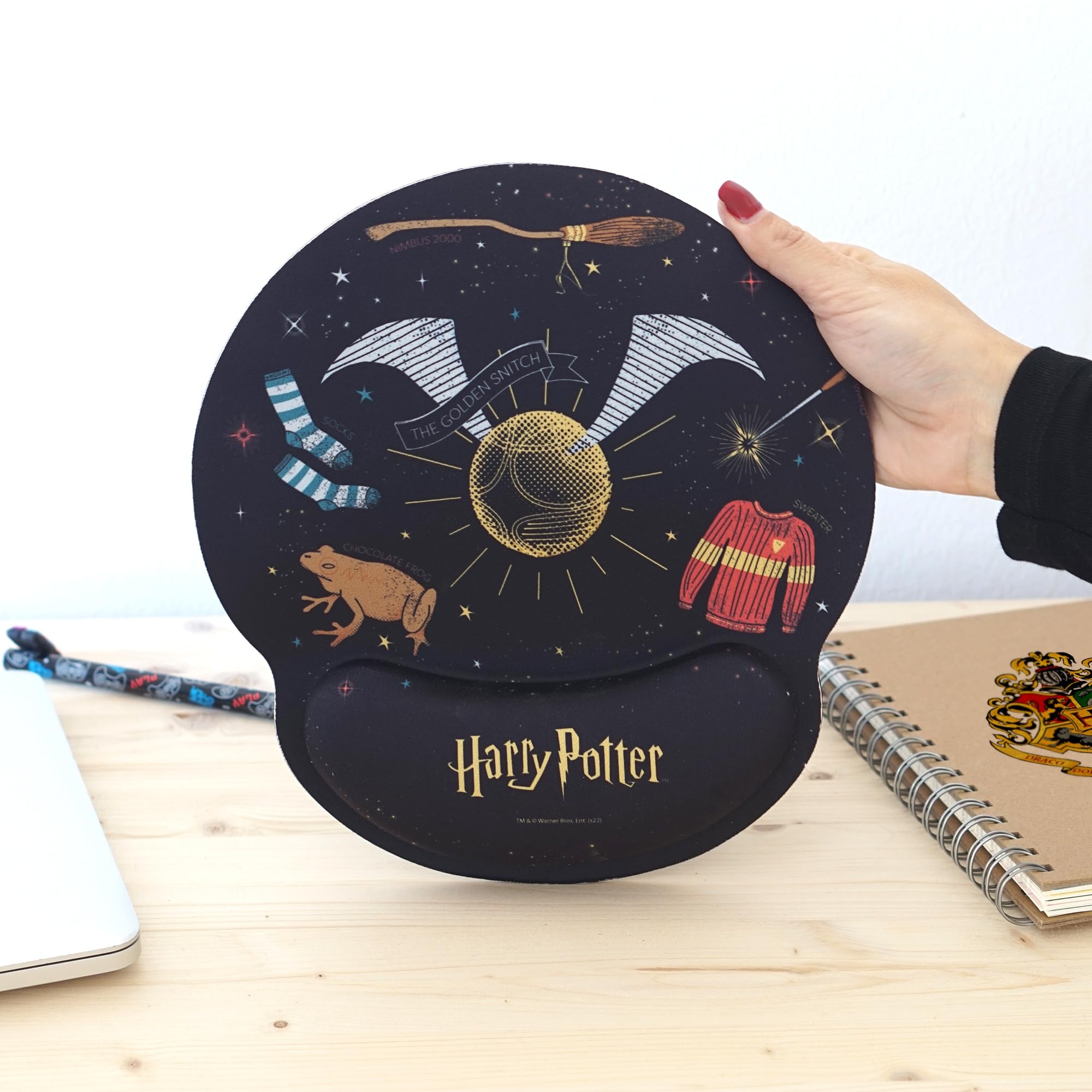 Amazon WONDEE Harry Potter Ergonomic Mouse Pad With Golden Snitch Nimbus 2000 And More Harry Potter Gifts Gel Mouse Mat With Non Slip Wrist Rest Harry Potter Mouse Pad Office Products