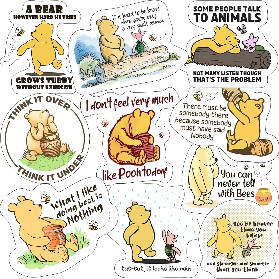 Amazon XL Classic Winnie The Pooh Decals Stickers Party Favors Gifts Birthday Party Supplies Laptop Decal Toys Games