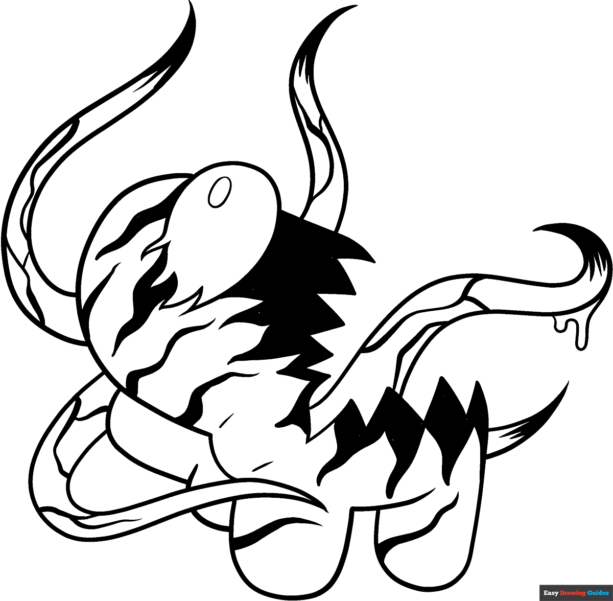 Among Us Carnage Imposter Coloring Page Easy Drawing Guides