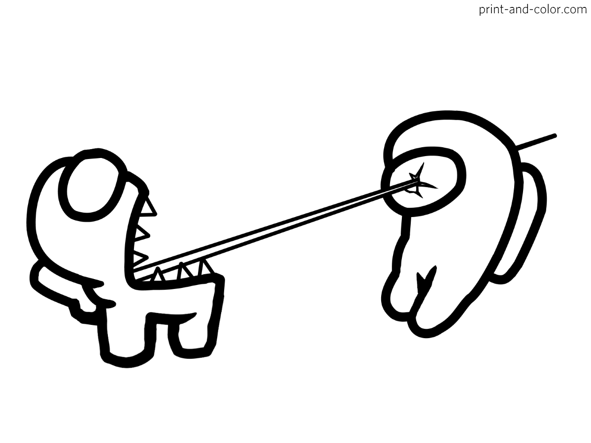among us imposter coloring page