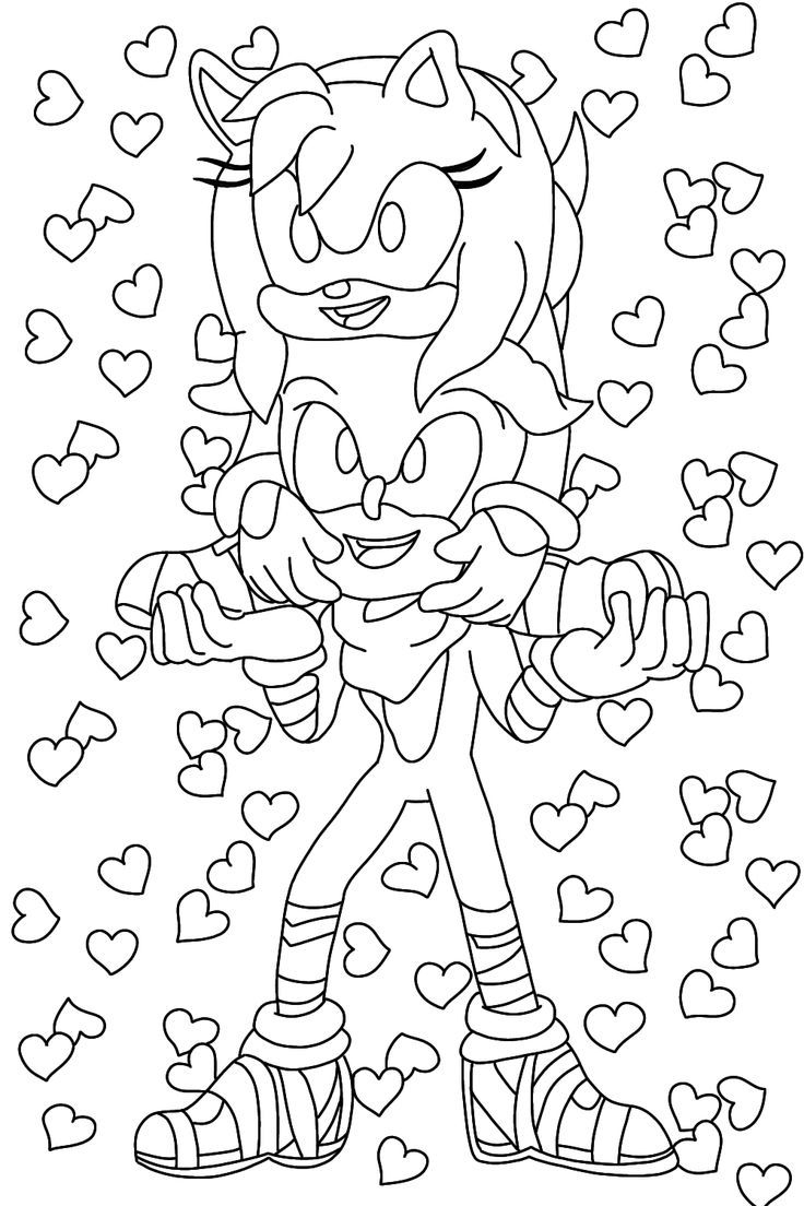 Amy And Sonic The Hedgehog The Official Coloring Book