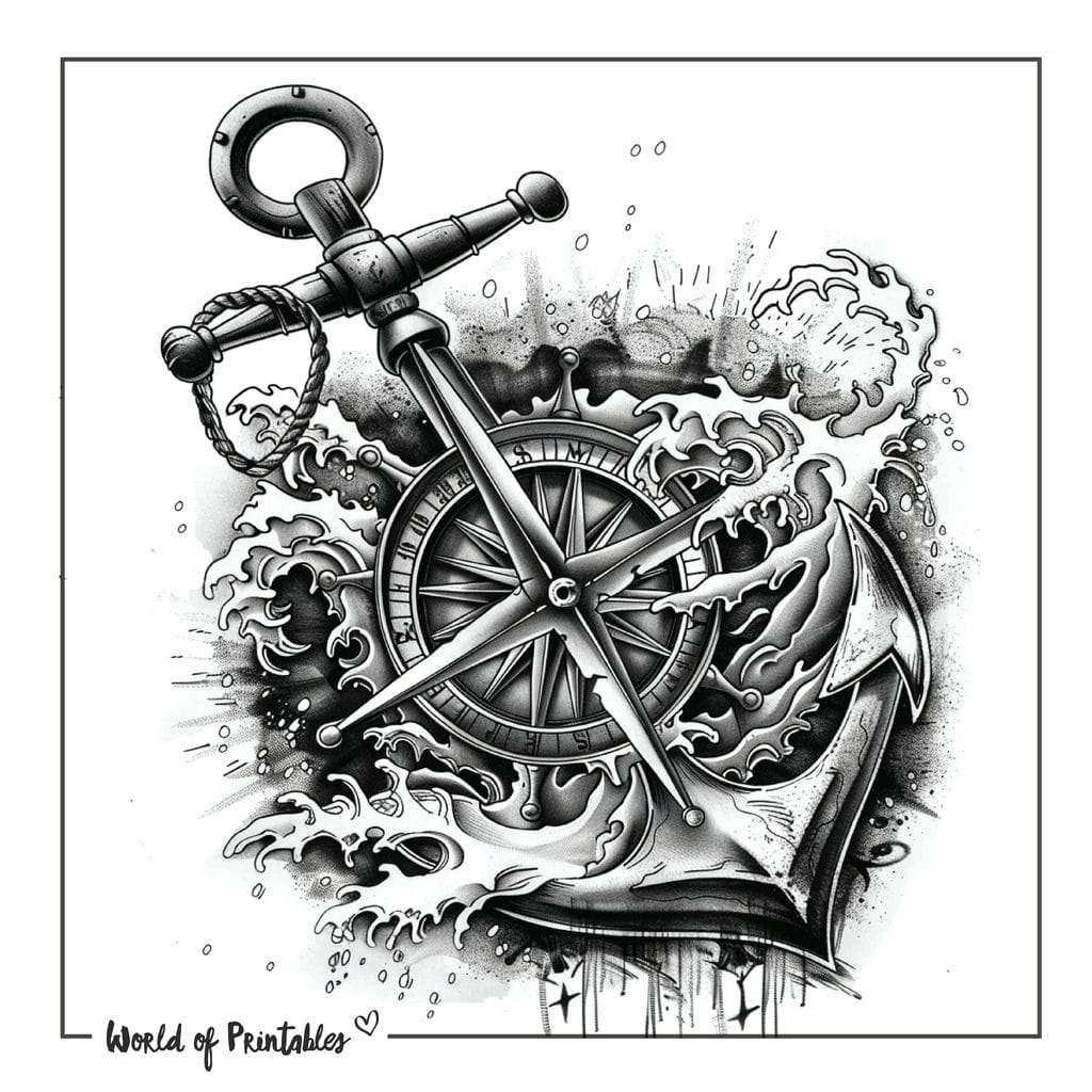 Anchor Tattoo Designs 55 Printable Designs Ideas World Of Printables