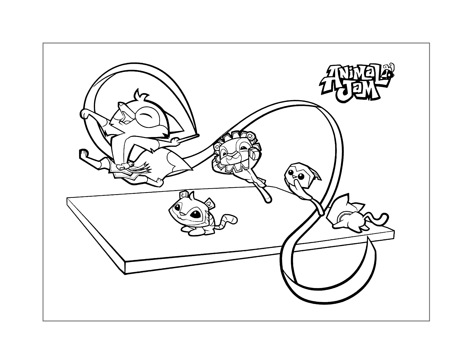 coloring pages of animal jam