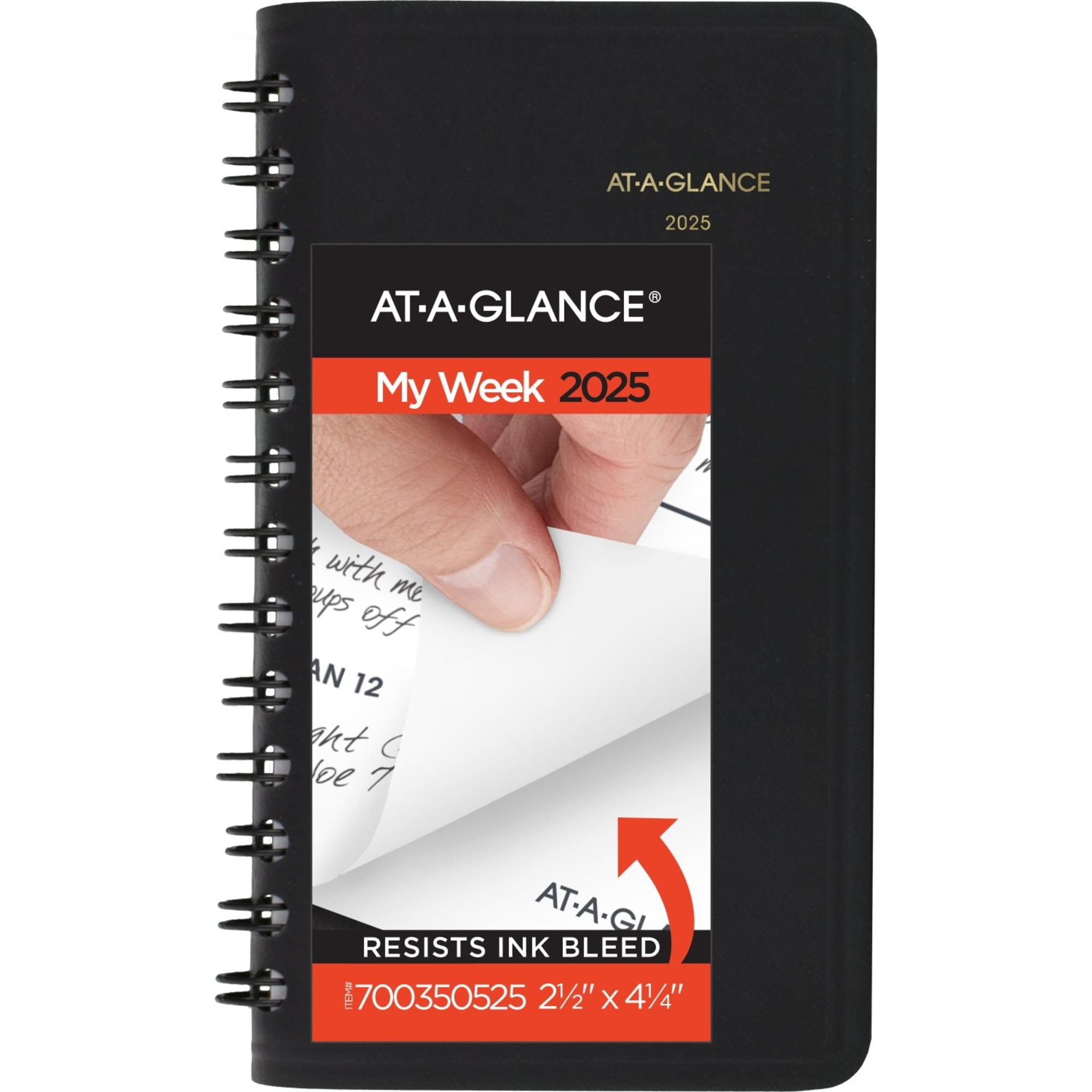 AT A GLANCE 2025 Professional Weekly Planner Pocket Size For Daily Work Home Planning Black 2 1 2 X 4 1 2 Inches Walmart