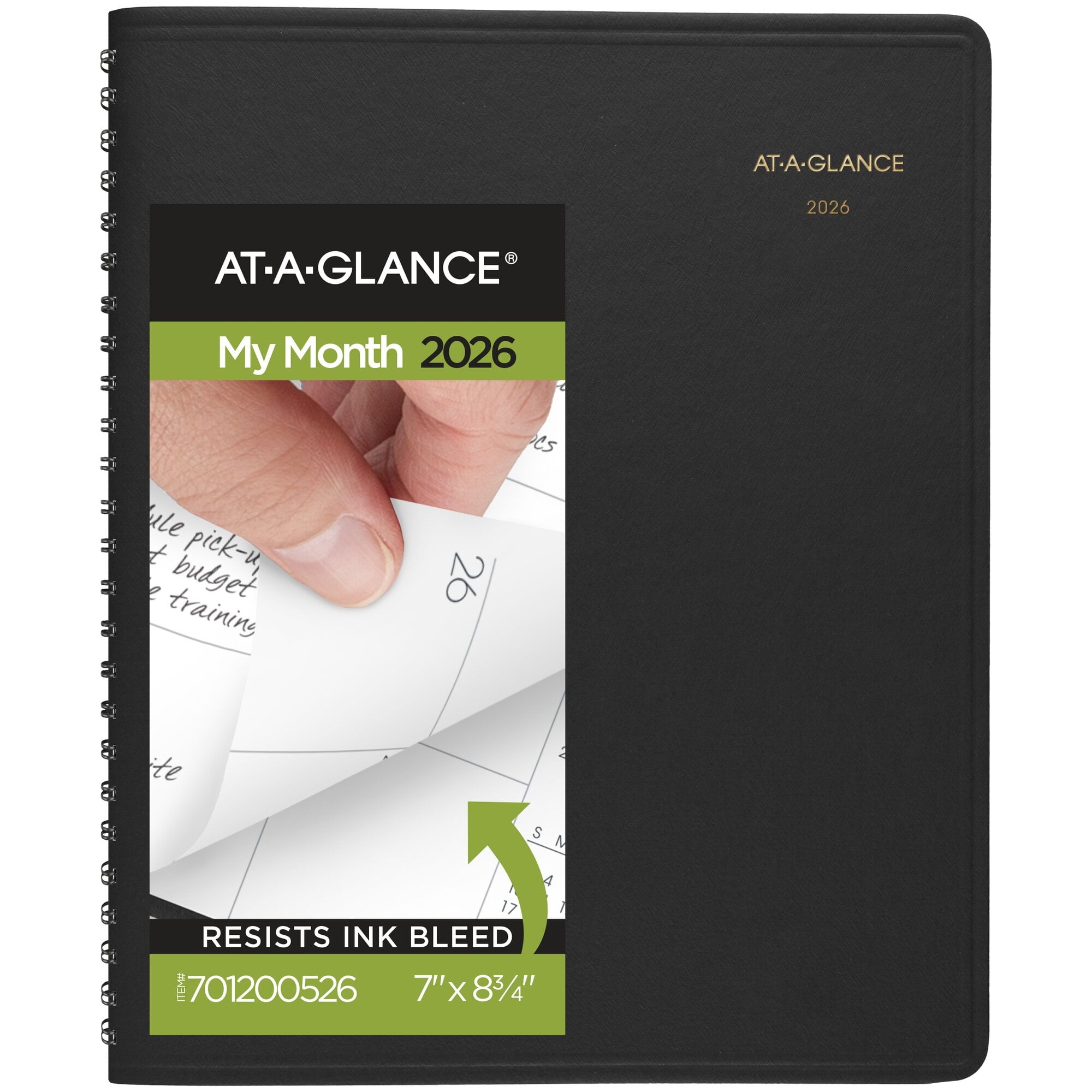 AT A GLANCE 2026 15 Month Monthly Planner Black Large 9 X 11 Monthly Planners Walmart