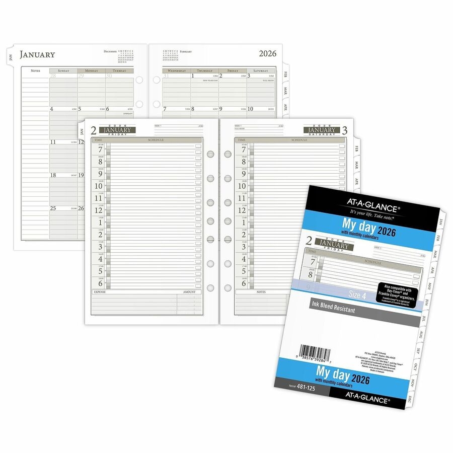 at a glance daily planner