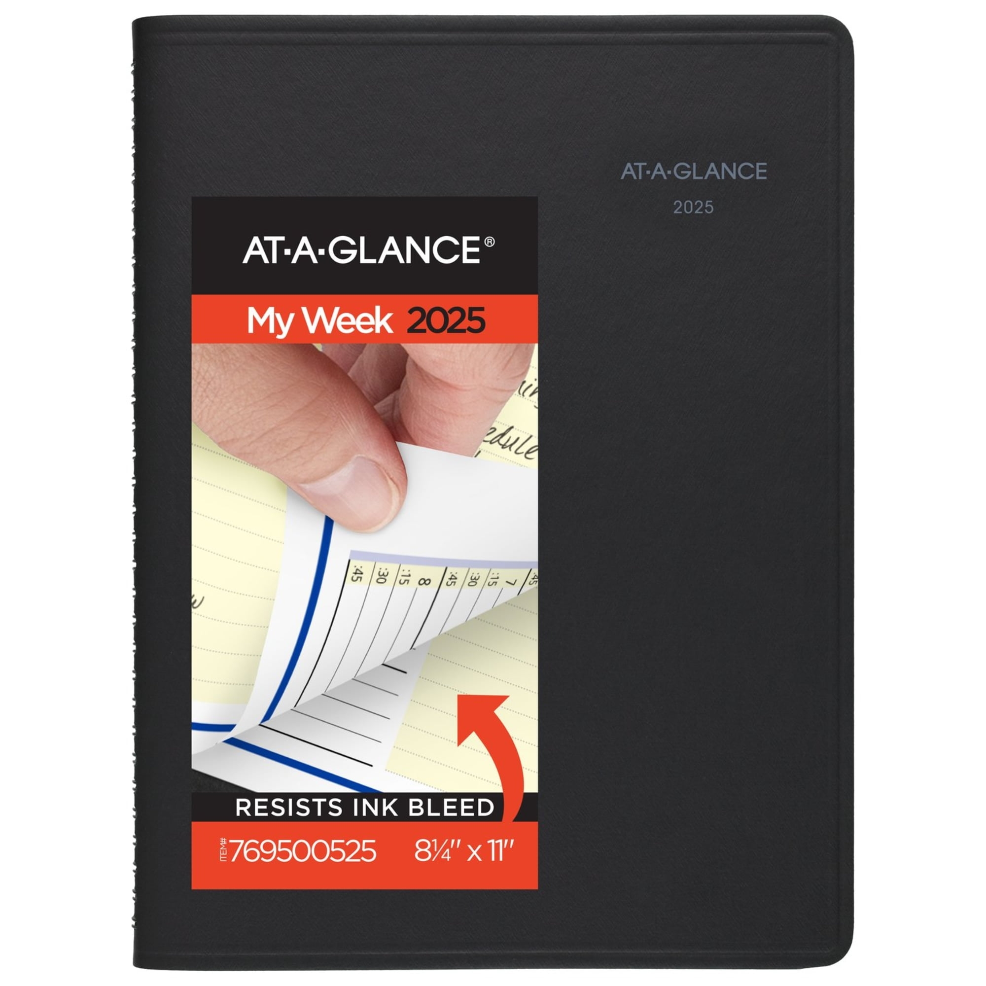 AT A GLANCE QuickNotes 2025 Weekly Monthly Appointment Book Planner Black Large Walmart