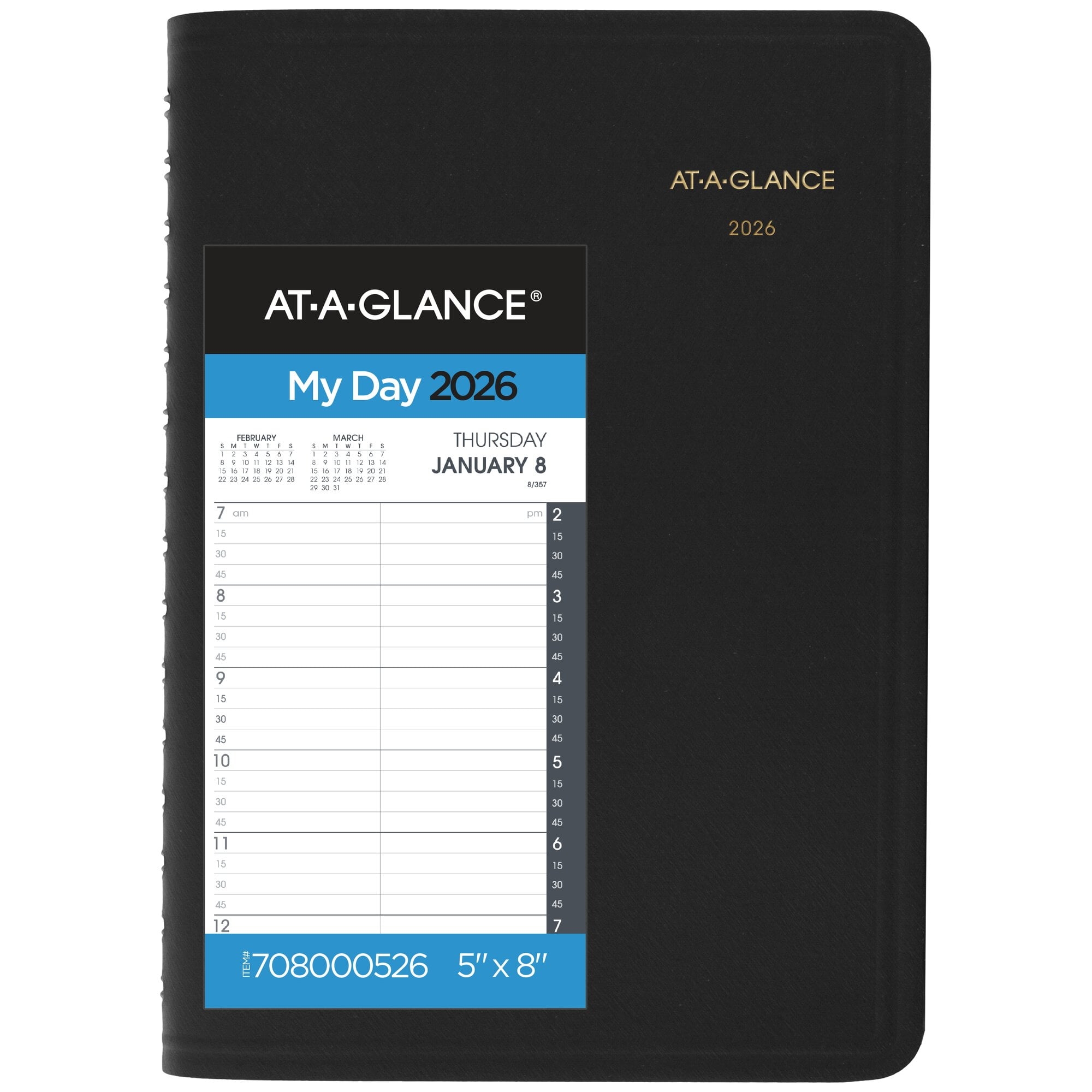 AT A GLANCE QuickNotes 2026 Daily Monthly Appointment Book Planner Black Small 5 Walmart
