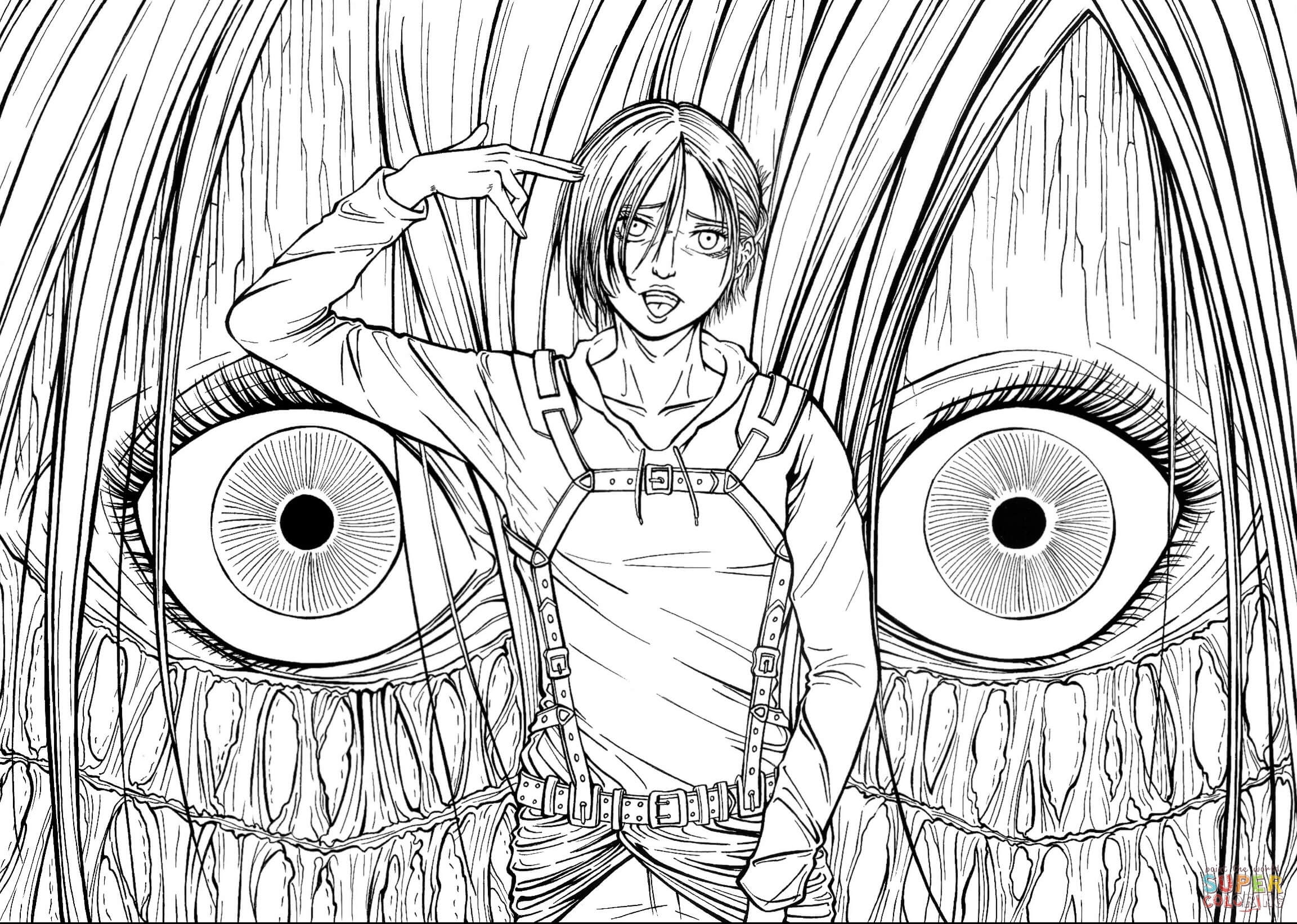 Attack On Titan 10 Free Printable Coloring Pages
