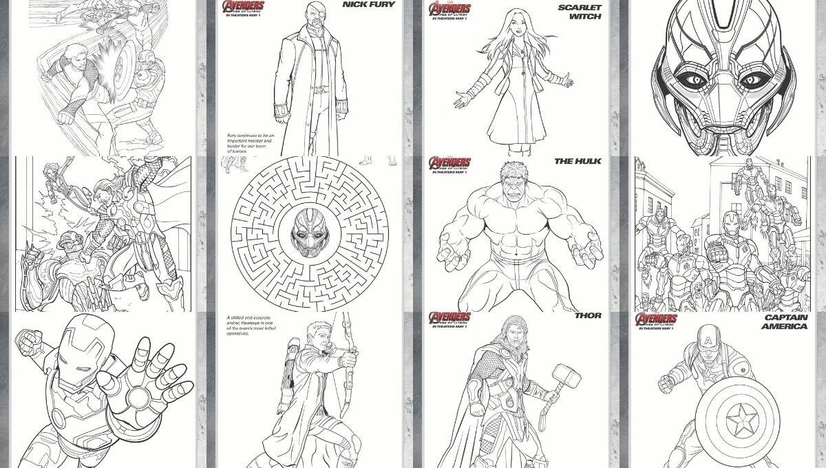 free coloring pages the avengers