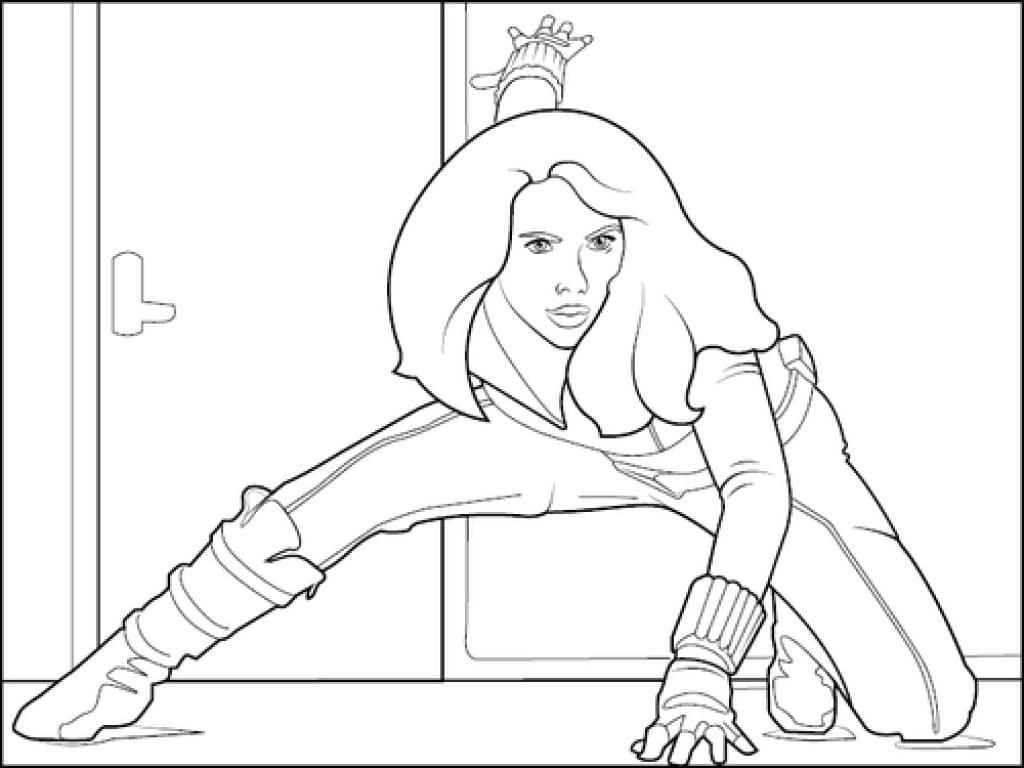black widow avengers coloring pages