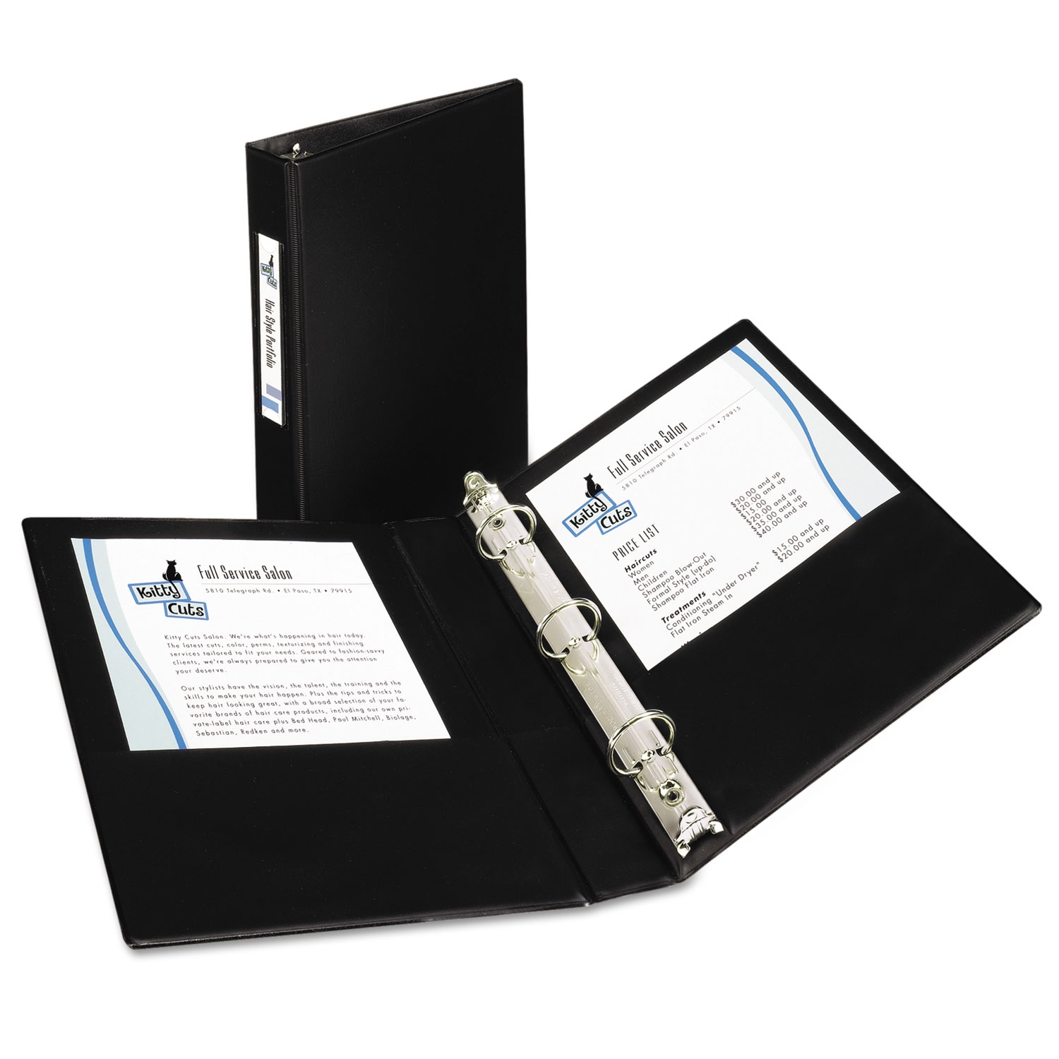 Avery 27257 Mini Size Durable Non View Binder With Round Rings 3 Rings 1 Capacity 8 5 X 5 5 Black AVE27257 