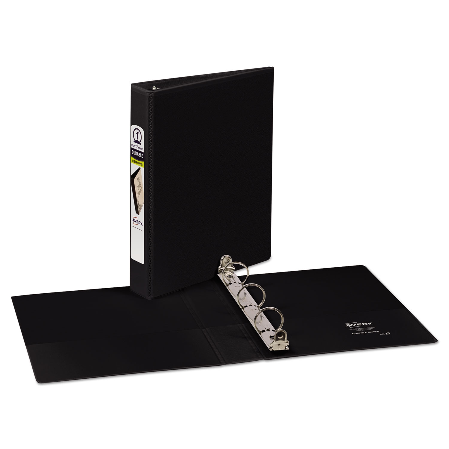 Avery Mini Size Durable View Binder With Round Rings 3 Rings 1 Capacity 8 5 X 5 5 Black OfficeSupply