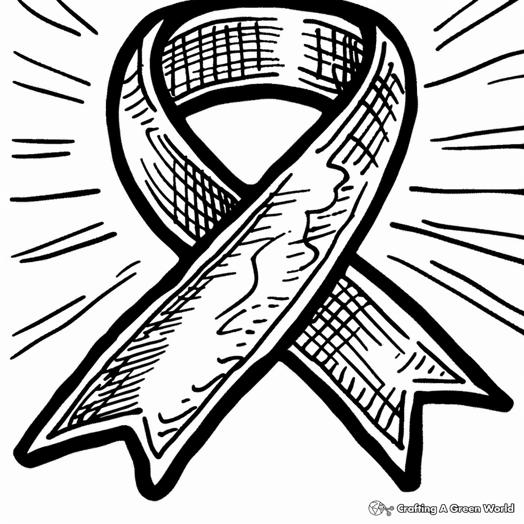 breast cancer symbol coloring page