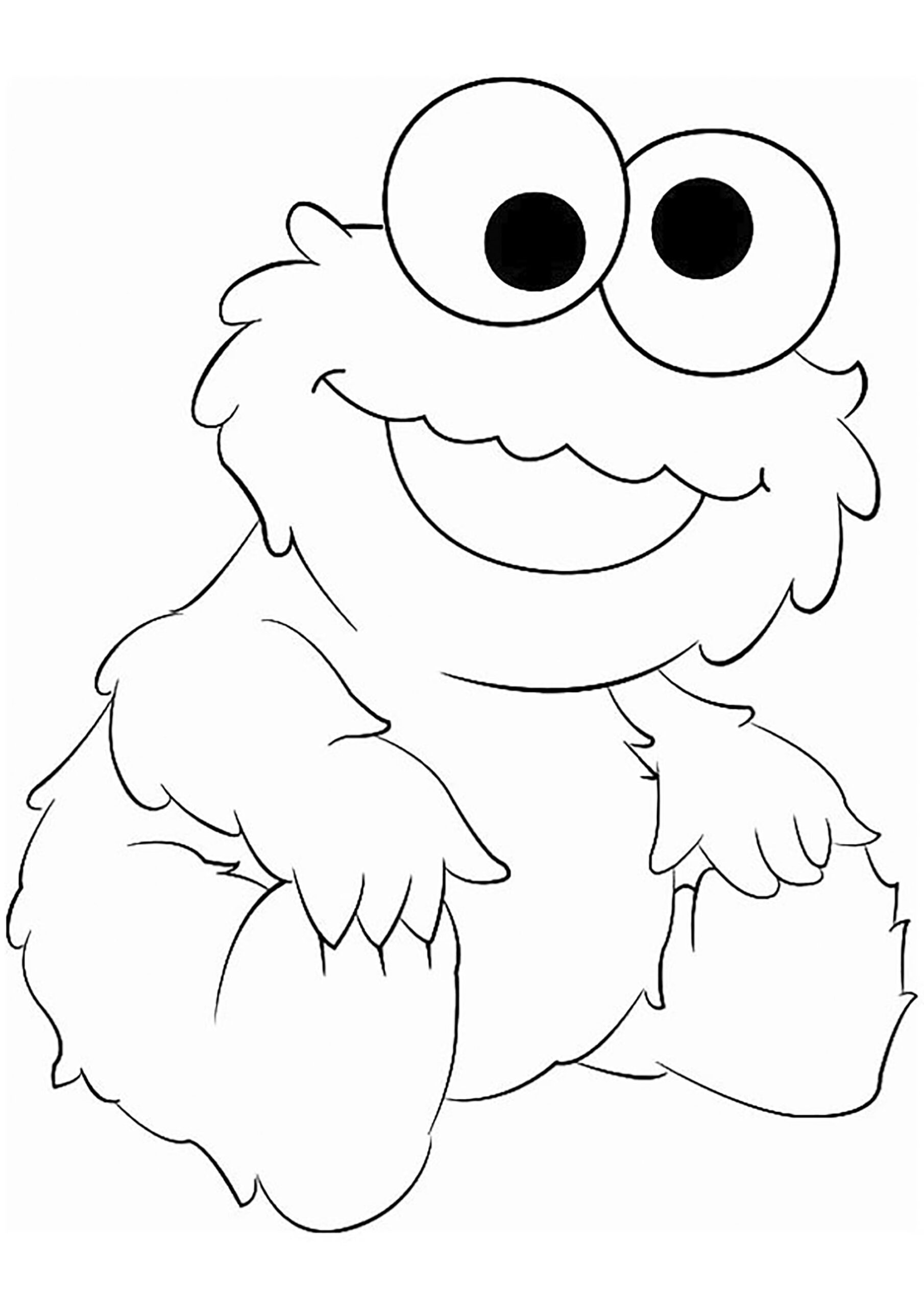 Baby Cookie Monster Cookie Monster Coloring Pages