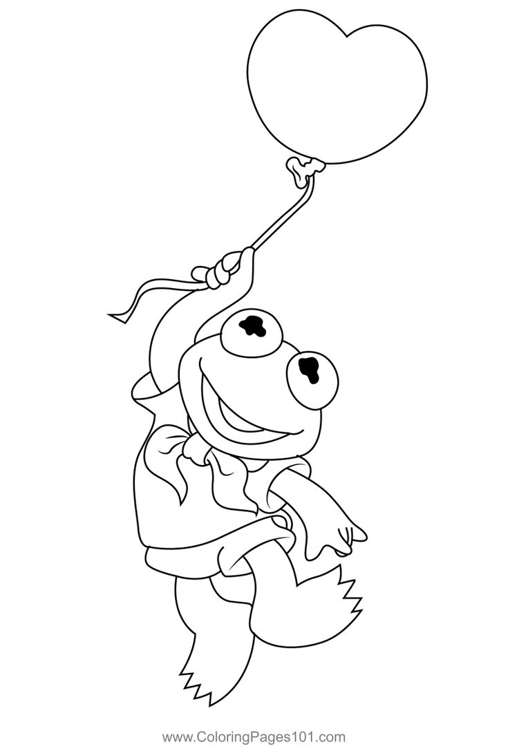 Baby Kermit Fly Coloring Page