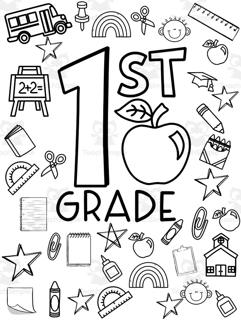 coloring pages for first graders