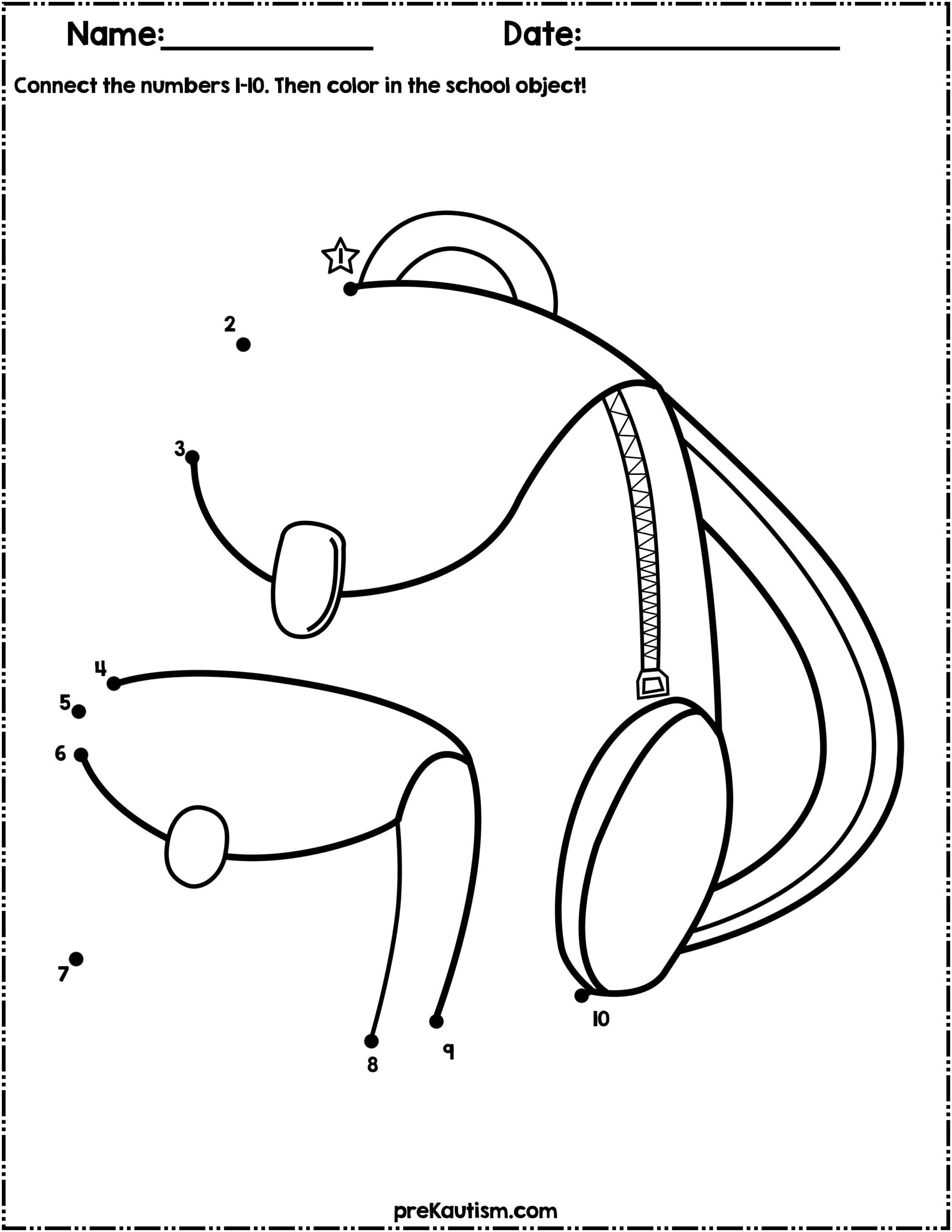 dot to dot number worksheets