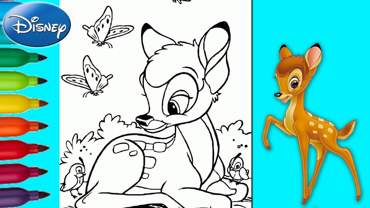 Bambi Coloring Page Disney s Bambi Coloring Book Page Coloring Bambi Coloring Video Of Bambi YouTube