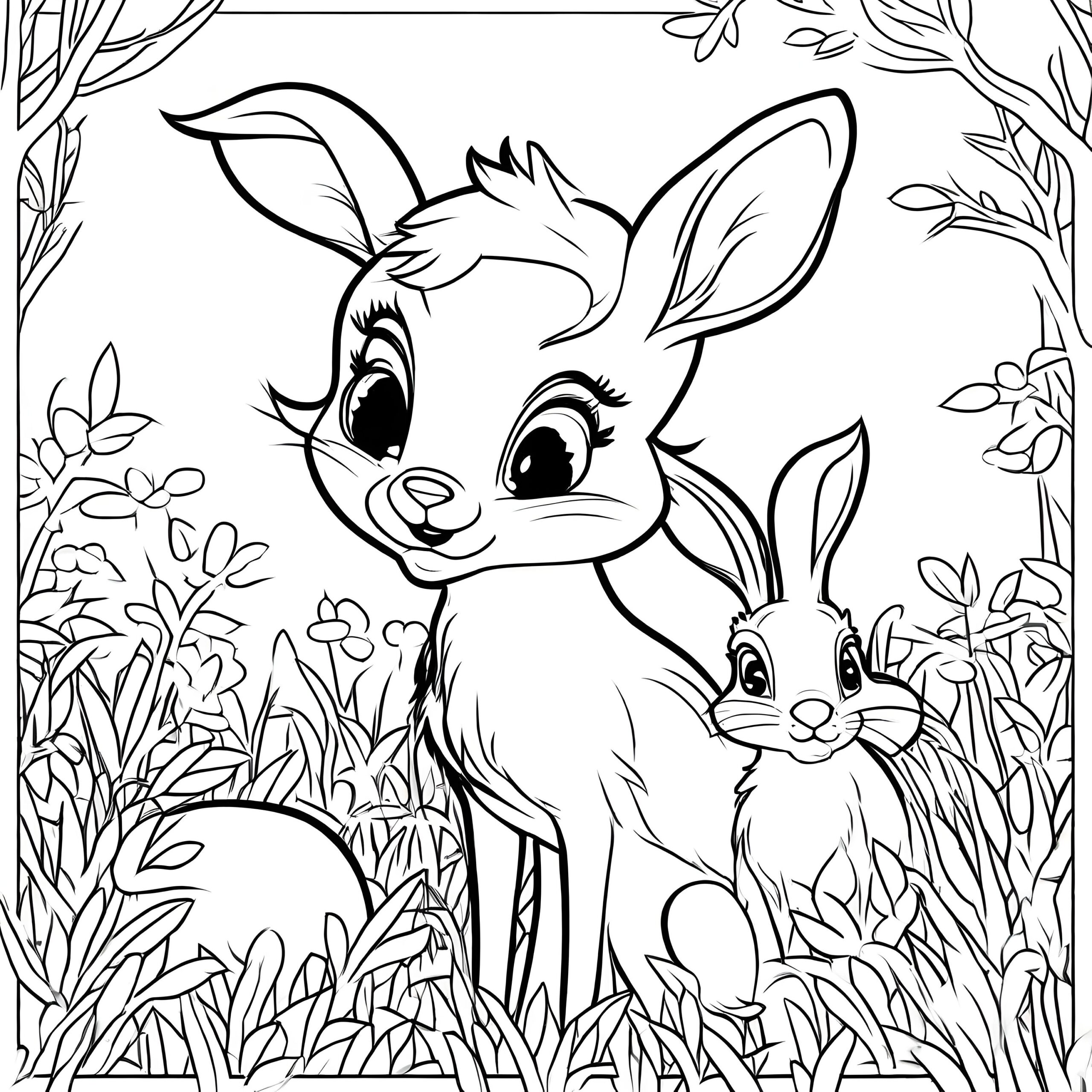 Bambi Coloring Pages 27 Pages Etsy