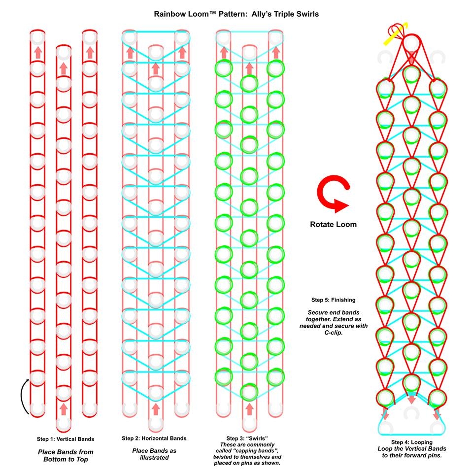 loom band patterns printable