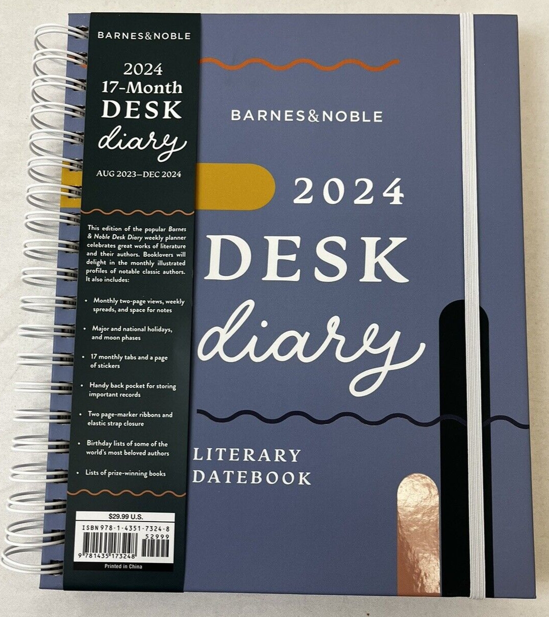 Barnes And Noble 2024 Desk Diary Literary Datebook Aug 2023 Dec 2024 Shopping